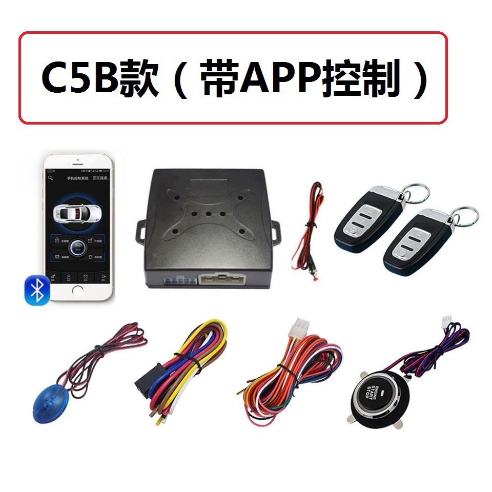 C5 Export Model: One-Button Start + Remote Start + Turn Signal + Remote Trunk Control + Mobile Phone Control + Anti-Theft Device