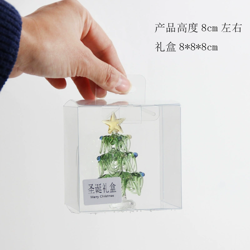 Glass holiday ornament, assorted gift box styles, handmade fragile decorations 4.5–13 cm