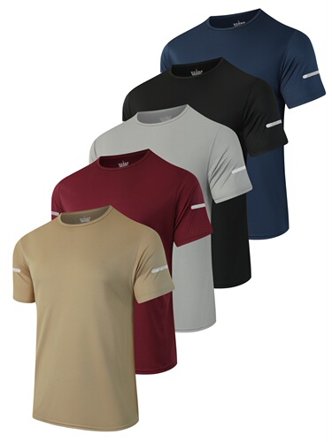 Men's Sports Short Sleeve Outdoor Fitness T-Shirt Basketball Equipment New Summer Loose Men's Collar T-Shirt Quick-Drying