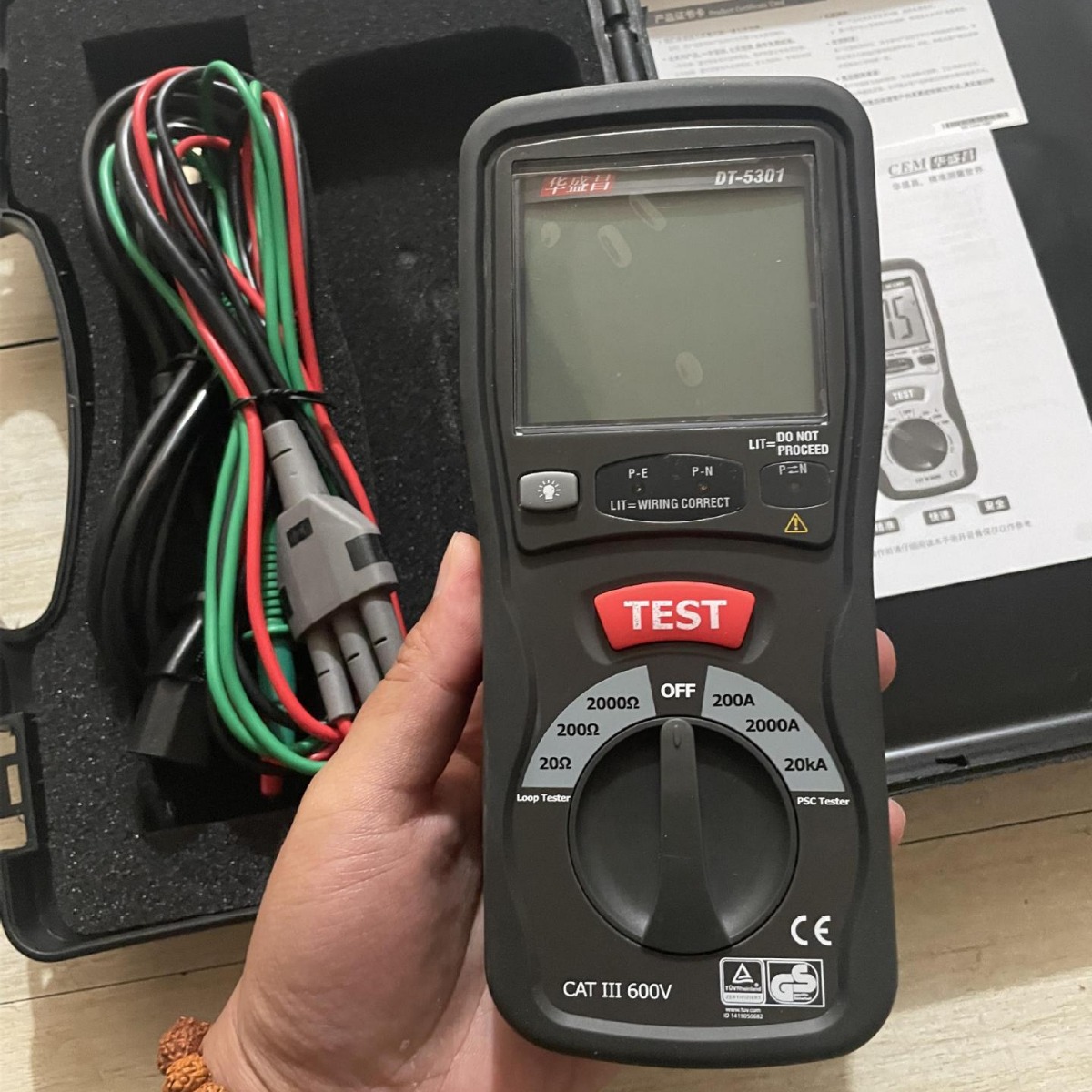 DT-5301回路电阻测试仪 CEM华盛昌LOOP/PSC 测试仪 DT5301
