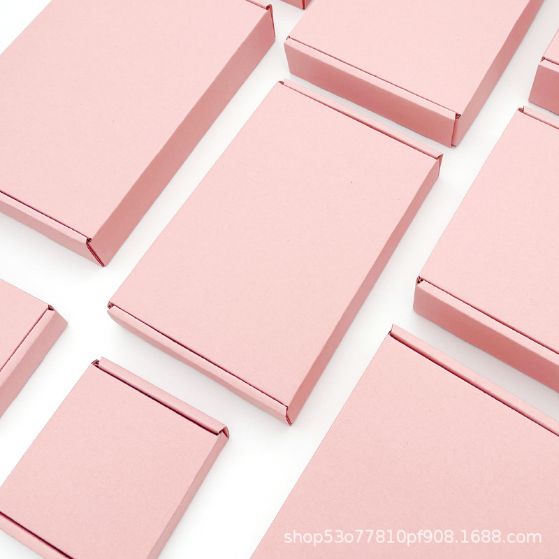 Solid color airplane box express box packaging box color lotus root pink blank printing logo wholesale internet celebrity creative