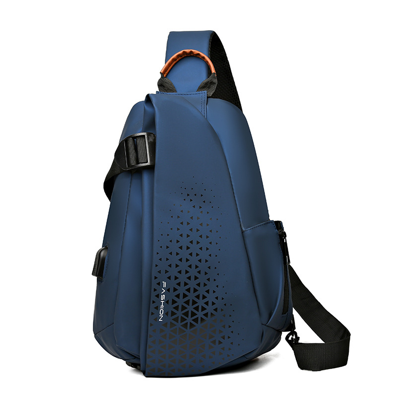Cross-Border Popular Motorcycle Multifunctional Men's Shoulder Bag, Large Capacity Waterproof Crossbody Motorcycle Bag, Casual Travel Chest Bag