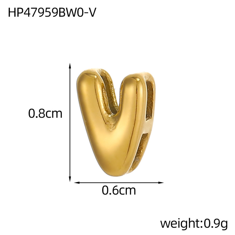 ヨーロッパとアメリカの国境を越えた売れ筋中空小文字ペンダントステンレス鋼メッキ 18 K ゴールド気質パーソナライズされたミニアクセサリー卸売|undefined