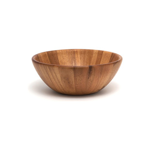 Acacia Wood Salad Bowl Hotel Restaurant Meal Bowl Japanese Style Solid Wood Fruit Salad Bowl Home Acacia Wood Bowl BSCI