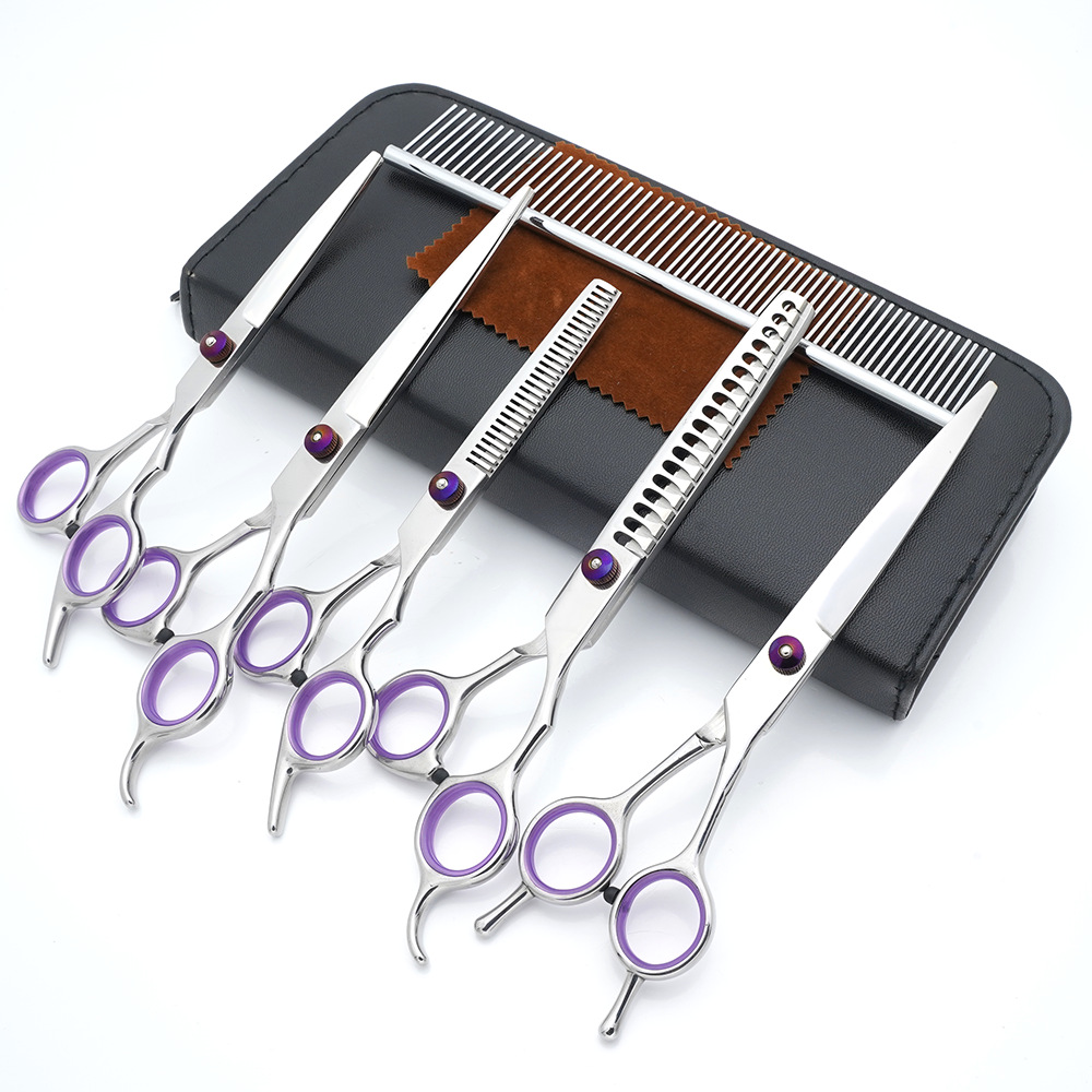 Tijeras de aseo para mascotas, tijeras de corte de pelo de acero inoxidable, tijeras especiales para perros, tijeras de dientes delgadas, tijeras de hueso de pescado, tijeras de corte de pelo de gato