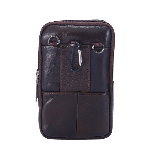 Mobile phone bag men's belt for work at the construction site multi-functional vertical belt belt bag mobile phone genuine leather waist leather case wholesale