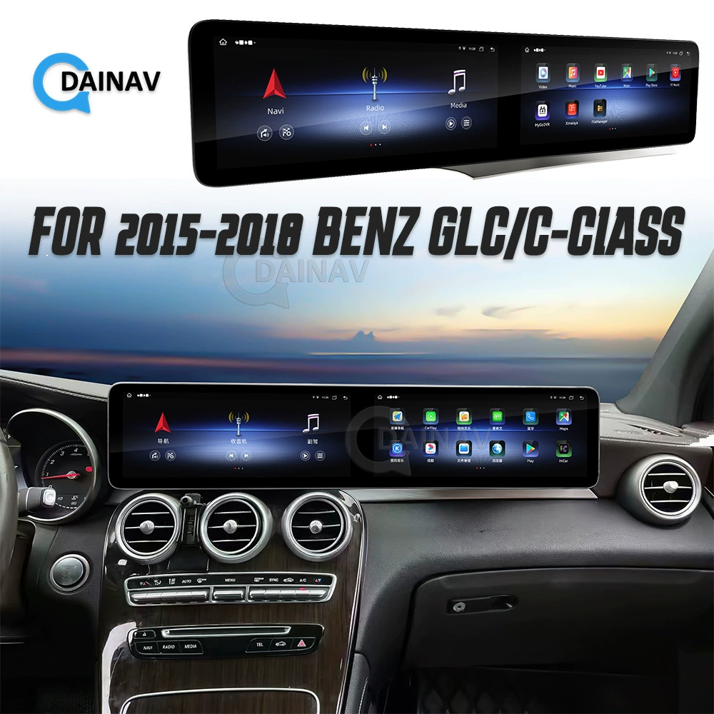 Подходит для 2015-2018 Mercedes-Benz GLC Class модифицированный средний навигационный двойной экран с 8 ядрами Qualcomm Android большой экран