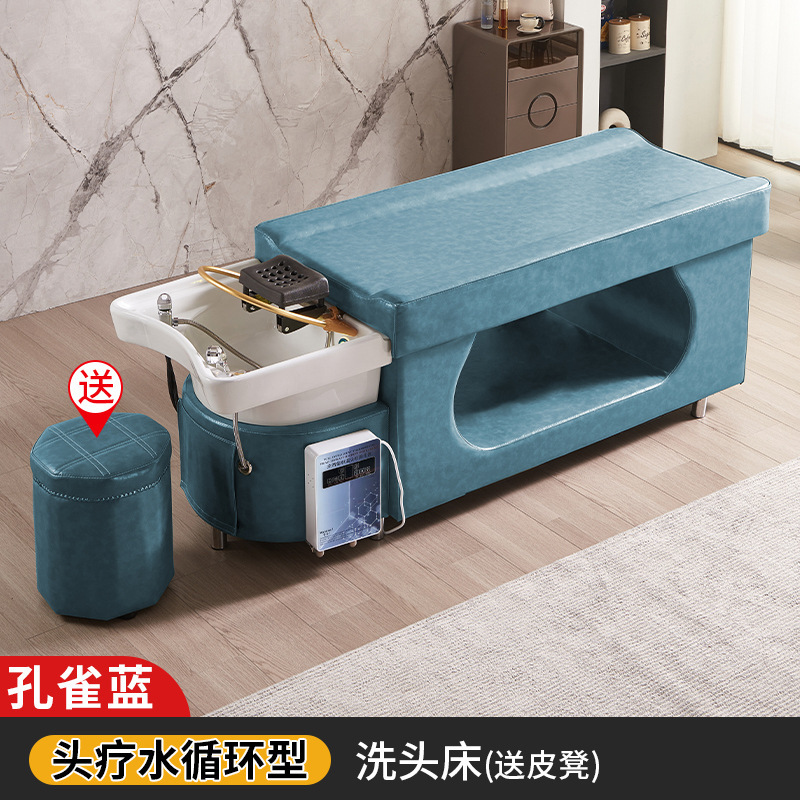 Masaje cabeza terapia cama peluquería especial peluquería salón de belleza calentador de agua temperatura constante circulación de agua fumigación tailandés cama de champú