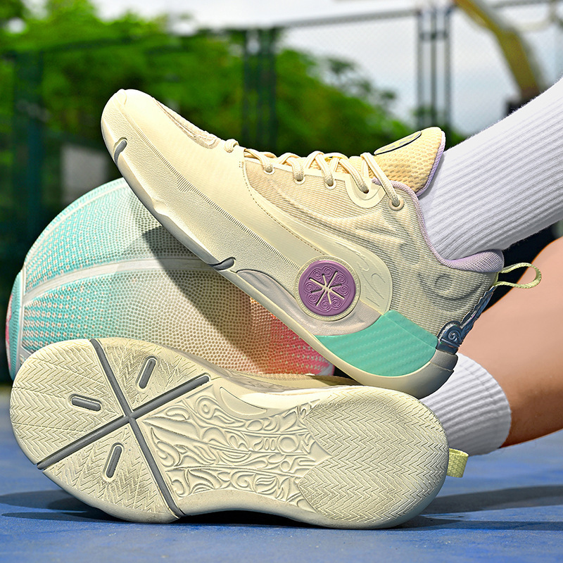 Wade's Way 12 cushioned practical low-top basketball shoes, Sonic 13, cotton candy mesh, breathable, with sound when rubbing Wade's Way 12 cushioned practical low-top basketball shoes, Sonic 13, cotton candy mesh, breathable, with sound when rubbing