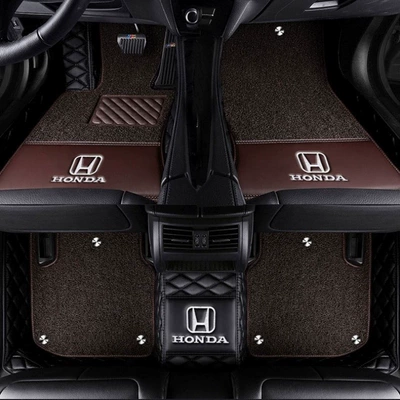 Crider, HR-V, Jade, and Breeze, Modelə uyğun ayaqaltı - cr-v-double-layer-black-brown-silk-loop