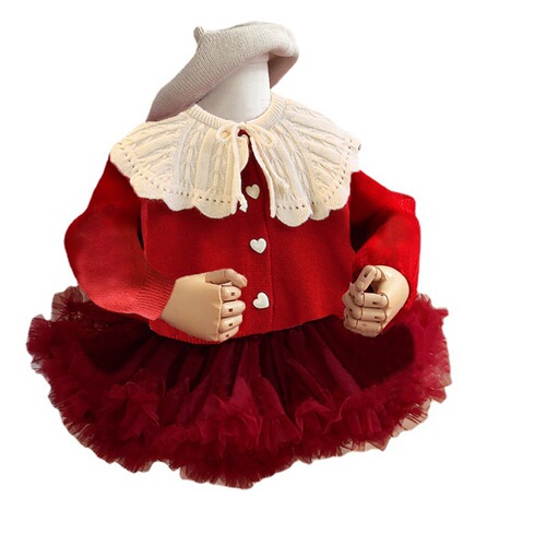 Children's winter sweater for girls, stylish Nordic style baby children's base sweater