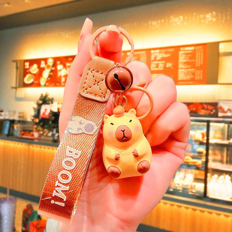 ぬいぐるみアクセサリーのカピバラ人形のペンダントのキーホルダー