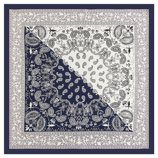 Silk Scarf on Waist Women's dress Waist Accessories Vintage Cashew Flower Travel All-match Square Scarf Jeans Belt
