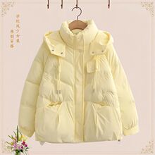 中学生棉衣女冬季12-15岁初中高中生短款面包服少女宽松羽绒棉服