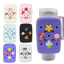 跨境现货Stanley水杯硅胶包便携式冰霸杯手机零钱包防滑手臂包