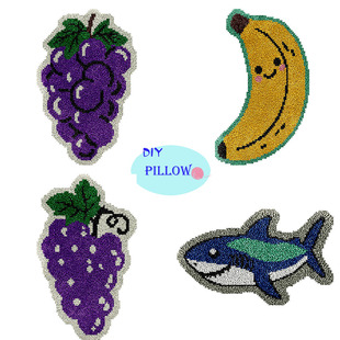 Pre-sale cross-border supply handmade DIY carpet segment embroidery fruit (material package) English version