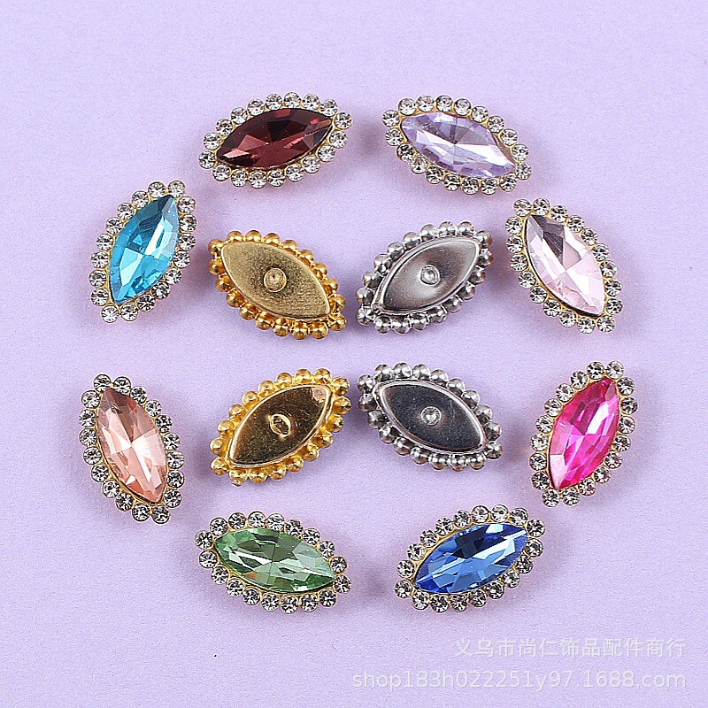 Horse Eye Sunflower Hand-Sewn Diamond Jewelry Accessories Headscarf DIY Hole Shoes Belt Hairpin Accessories Crystal Glass Diamond