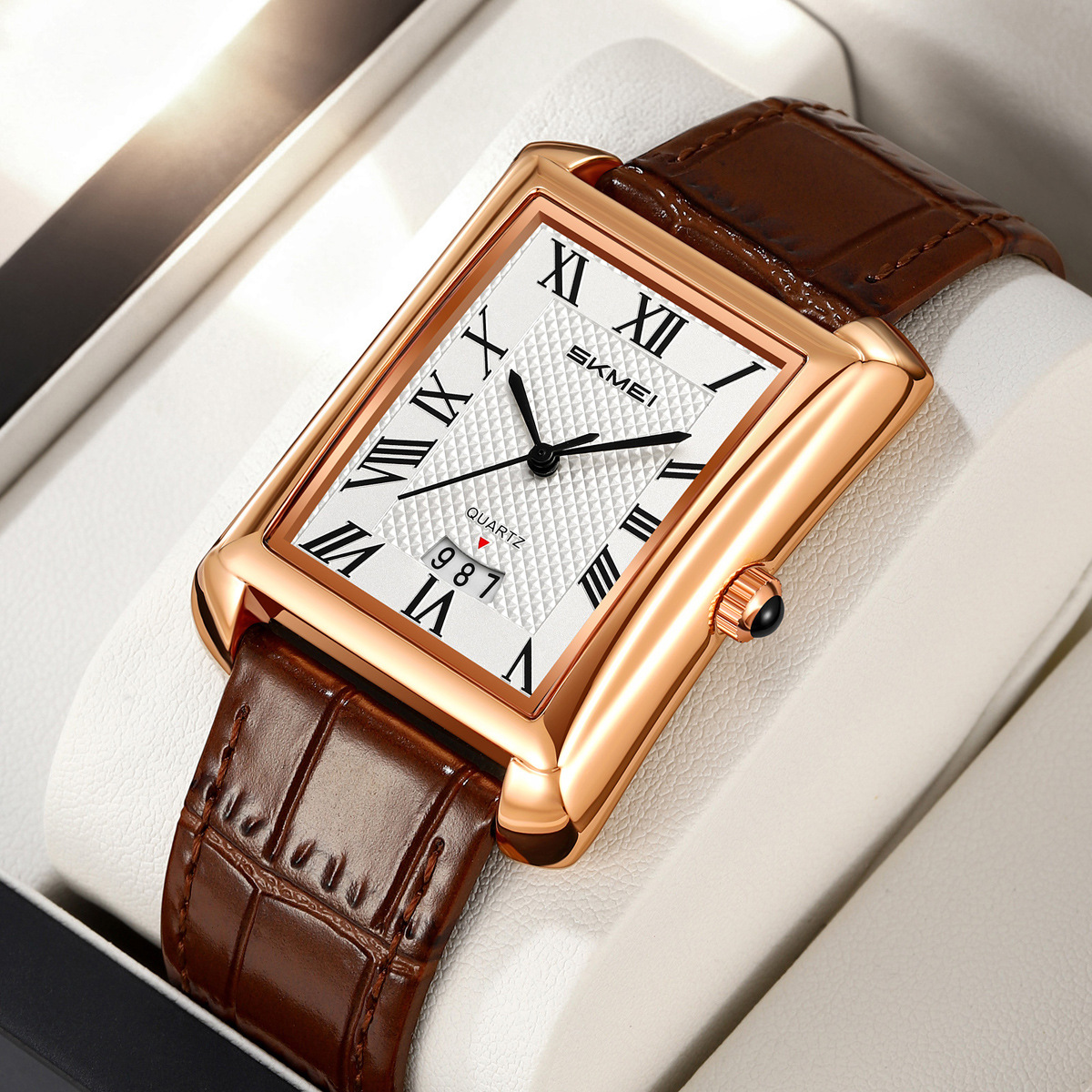 Momento de moda simple reloj de hombre correa reloj de negocios impermeable calendario reloj de cuarzo comercio exterior transfronterizo al por mayor