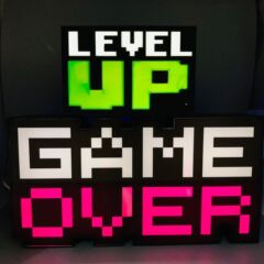 かわいいピクセル大戦声制御game over usb夜灯音楽リズム変色ピックアップ夜灯