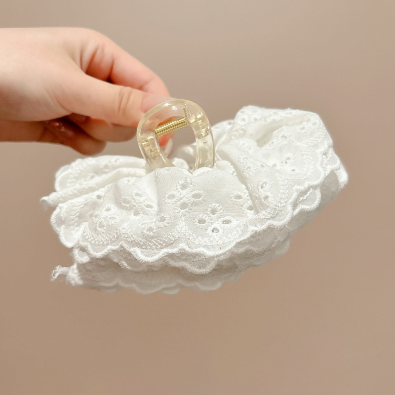 Pinza para el cabello de flor rosa para mujer 2025 nuevo clip de agarre para el cabello con placa posterior de la cabeza grande clip de tiburón de flor para la cabeza horquilla