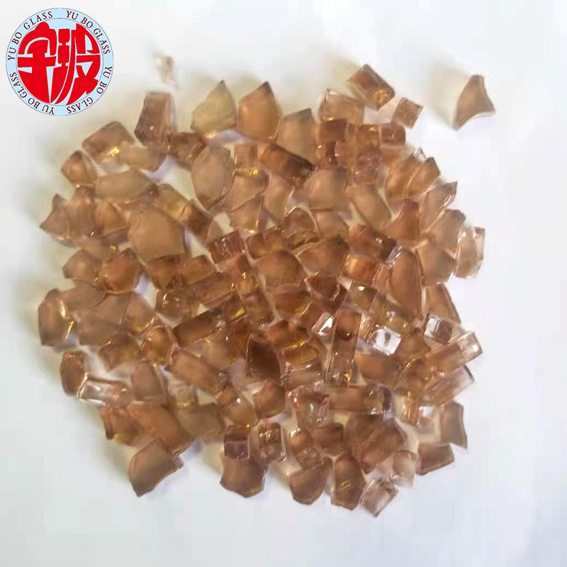 火盆火烧用蓝色玻璃颗粒燃气炉壁炉用钢化玻璃镜面镀膜玻璃砂颗粒