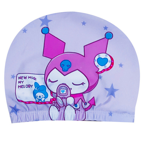 Children's swimming cap cartoon comfortable ear protection for girls and boys cute kids baby middle school children breathable swimming pool swimming cap