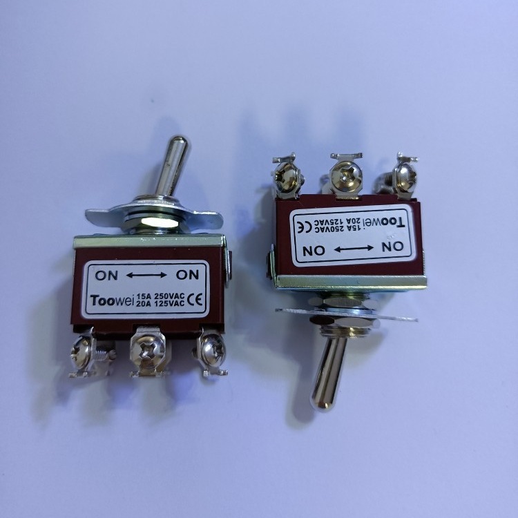 优质大功率金属钮子开关ONON6P702BT摇臂开关两档六脚702BW螺丝脚