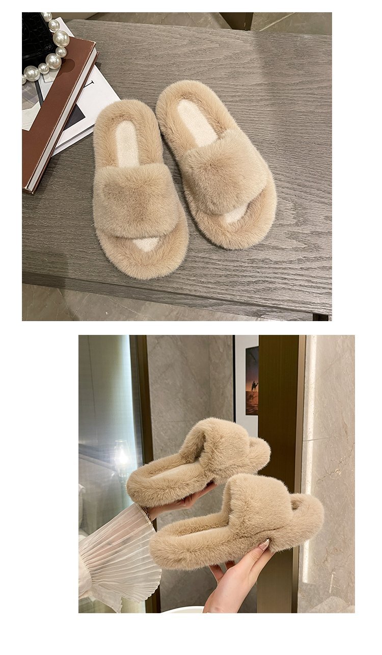 Thick-Soled Wool Slippers NSDFX81611