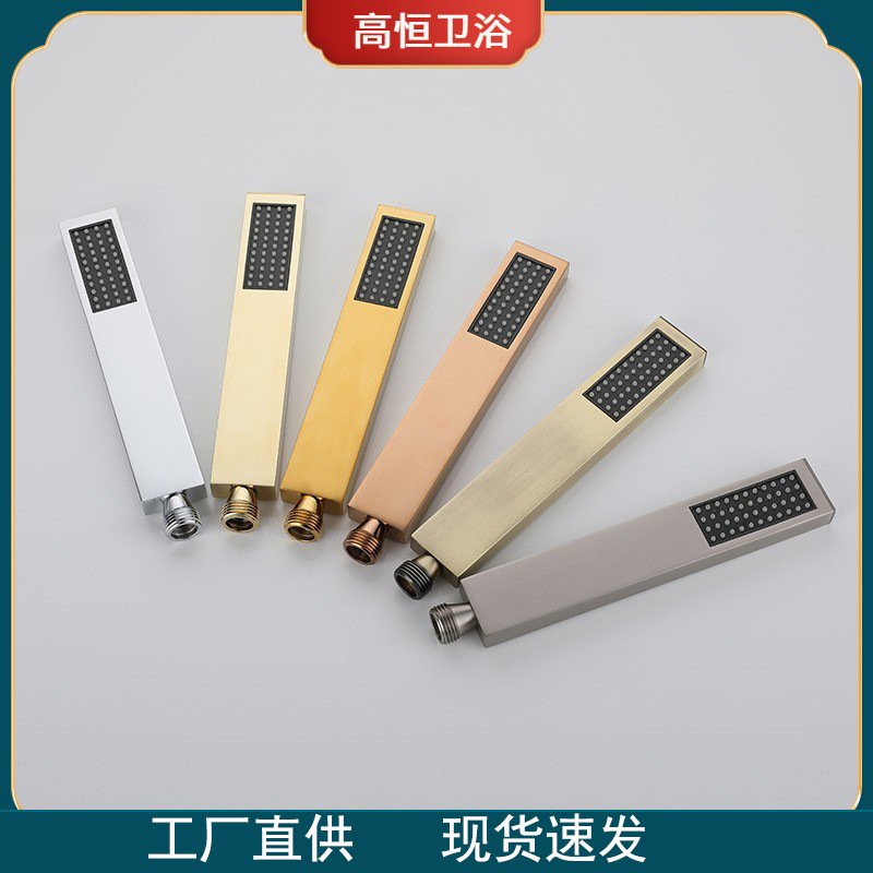 European style brass shower shower hand-held small puffy head single nozzle all copper hand spray Golden Rose Gold bronze