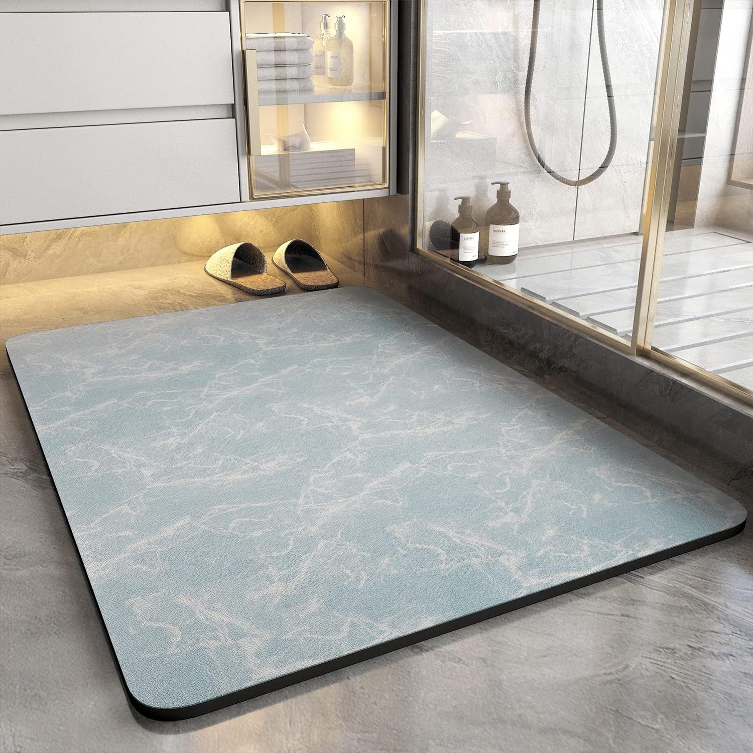硅藻泥地垫浴室卫生间门口吸水垫防滑家用厕所脚垫子地毯入户耐脏