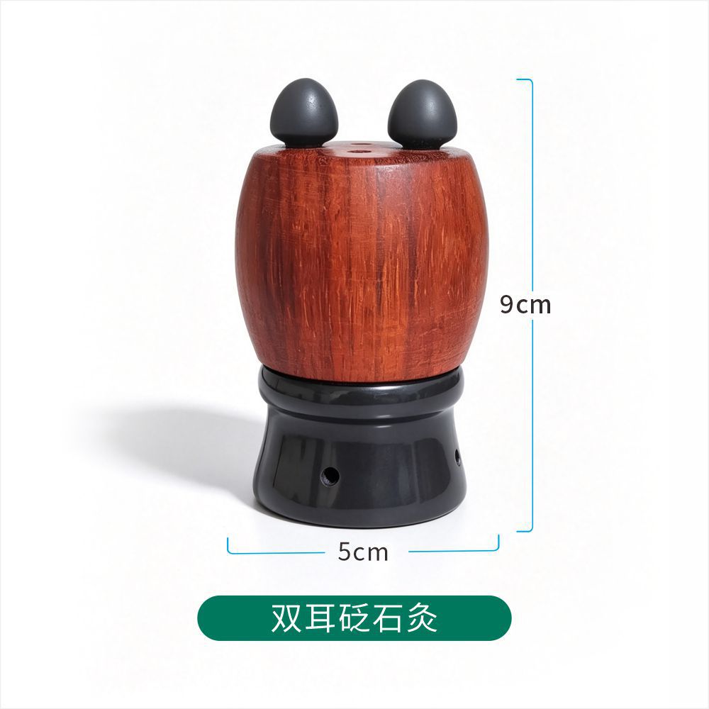 Bian Stone Facial Moxibustion Cup Warm Therapy Massage Gua Sha Tool for Home Beauty Care 200g preparation