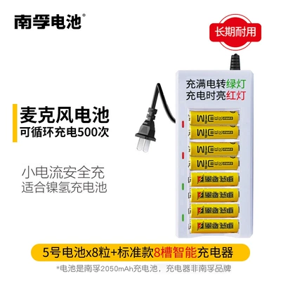 No.5 rechargeable battery 2050mAh: Hibrid akkumulyator batareyaları - aa-battery-x8-capsules-8-slot-charger