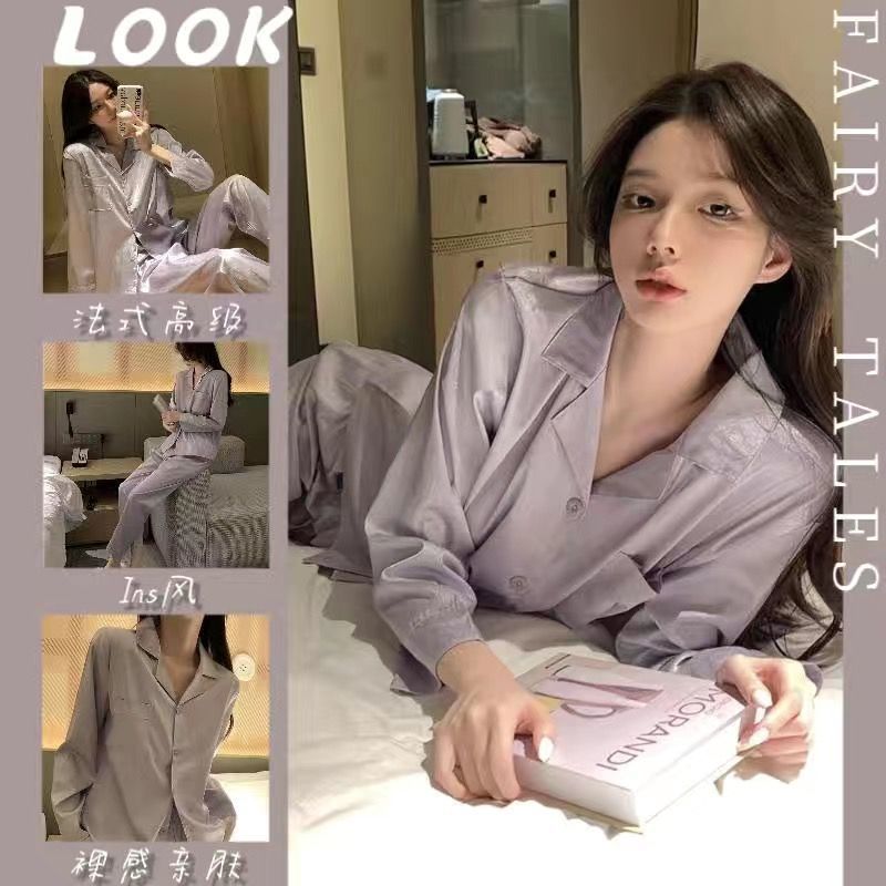 긴 # 자카드 라일락
