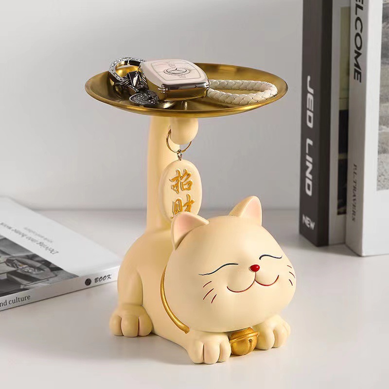 LUCKIE 고양이 키 보관 장식품 입구 신발 캐비닛 홈 장식 입구 거실 아트 집들이 선물