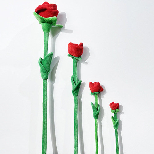 Colorful Rose Bouquet Series Plush Toys, Multicolor, Bendable, Company Exhibition Activity Gift, Festival Gift