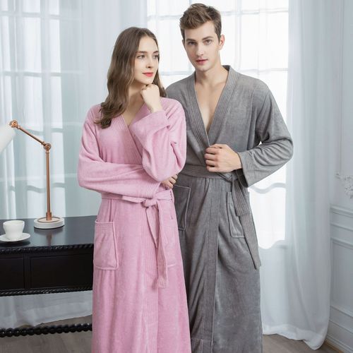 Seasonal Towel Robe for Men - Korean/Japanese Style, Beauty Salon & Hotel Compatible, Couple's Set, Cross-Border Exclusive, Factory Wholesale