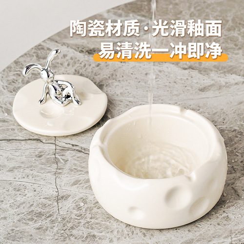High-end atmospheric ashtray for high-end home living room home creative ashtray light luxury high-end commercial anti-fly ash