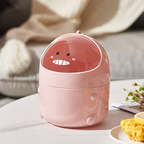 Desktop trash can cute small mini table dining table desk desk home living room coffee table creative with lid