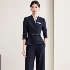 职业套装女春秋2025新款气质前台西装正装售楼部案场美容院工作服