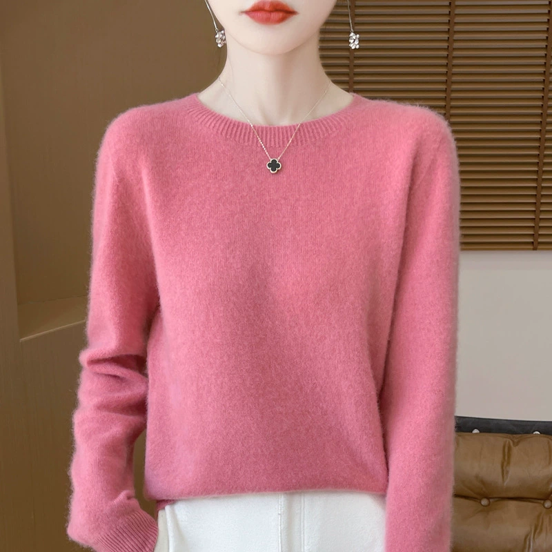 Woolen sweater, demi-season knitted long-sleeve, loose fit