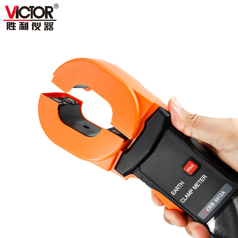 胜利VC6410+/VC6412A钳型接地电阻测试仪数显高精度防雷地阻仪