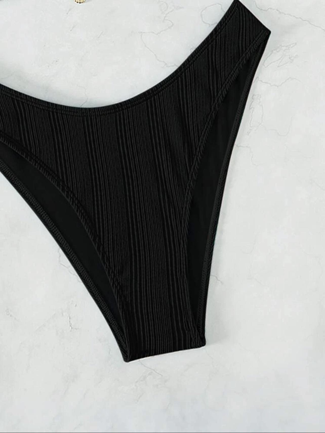 136g Weight Sexy Feel Of Sensation Bikini Panties Style Polyester Fabric Type 2 Pieces Set Quantity Swimming Pool, Beach Occasion Comfort Function Solid Color Pattern Demi Cup Bra Cup Women's Gender Women's Solid Color 2 Pieces Set Bikinis Swimwear 3