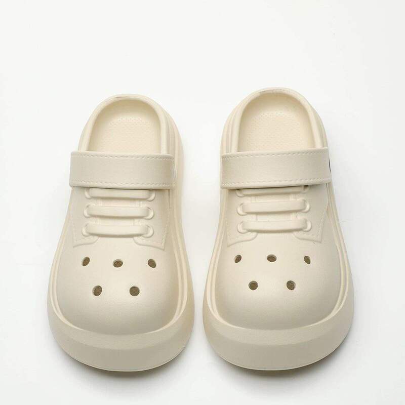 Cute Lace-Up Thick-Soled Clogs for Women, Summer Outdoor Wear, 2025 New Model, Non-Slip, Fashionable, Trendy Versatile Sandals