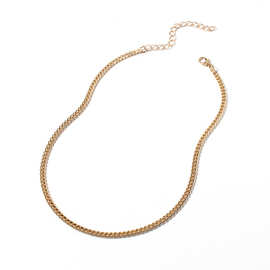 欧美风金色U型链条 跨境简约个性时尚项链 necklace G12480