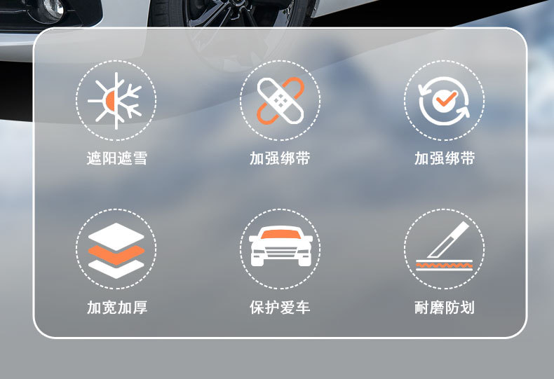 Car cover, sunshade, rain cover, heat insulation, front windshield sunshade, dust cover, snow cover, half-body cover