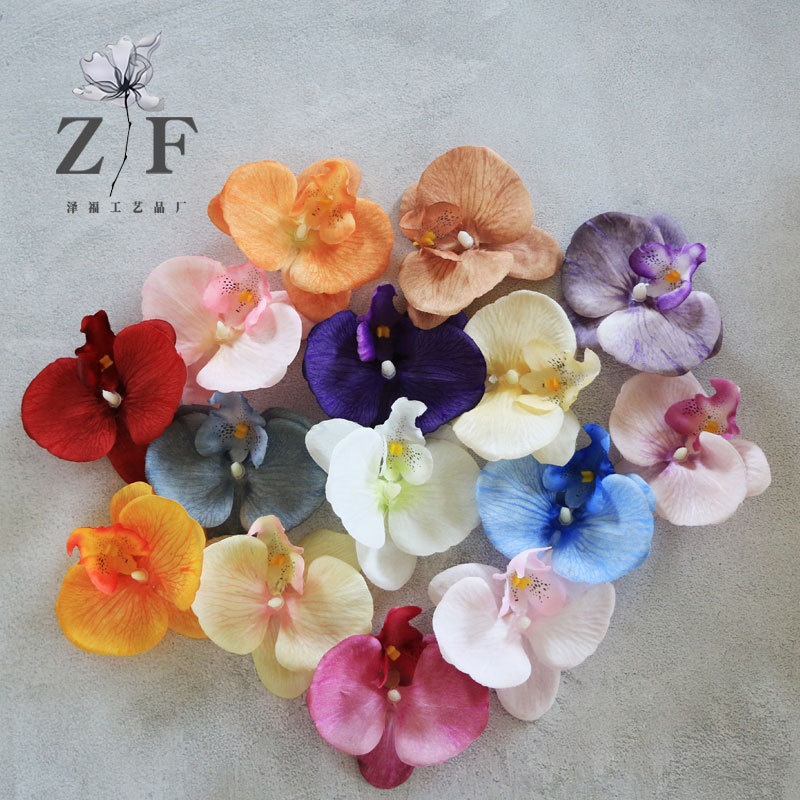 越境シミュレーション胡蝶蘭花頭diy9cm紫造花胡蝶蘭花弁白12cm胡蝶蘭花弁|undefined