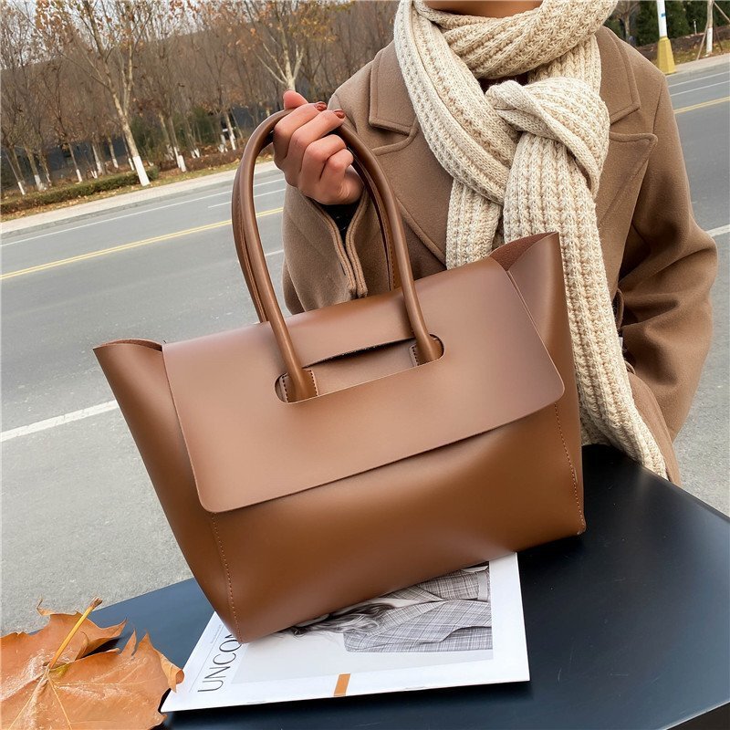 Cross-Border Bags, Large-Capacity Bags, Women's Commuter Tote Bags, Versatile Handbags, Shoulder Bags, Retro, Large, Retro, Trendy