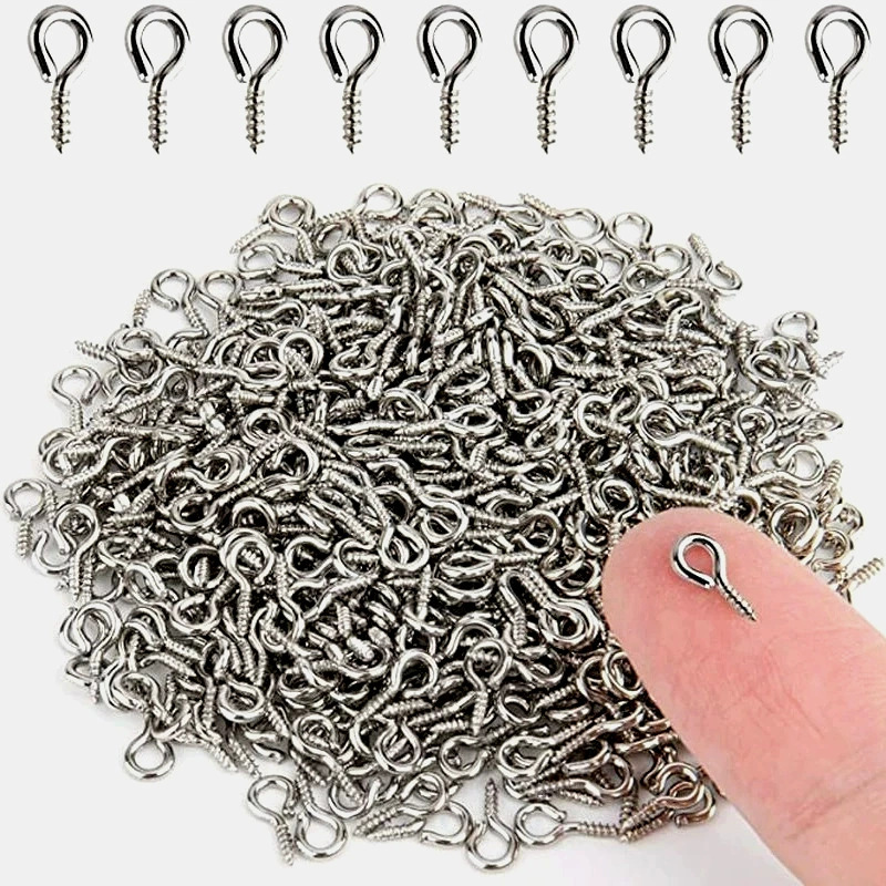 Vacuum Golden Steel Color Stainless Steel Sheep's Eye Nail Screw Pendant Horn Nail Self-Tapping Screw DIY Jewelry Accessories