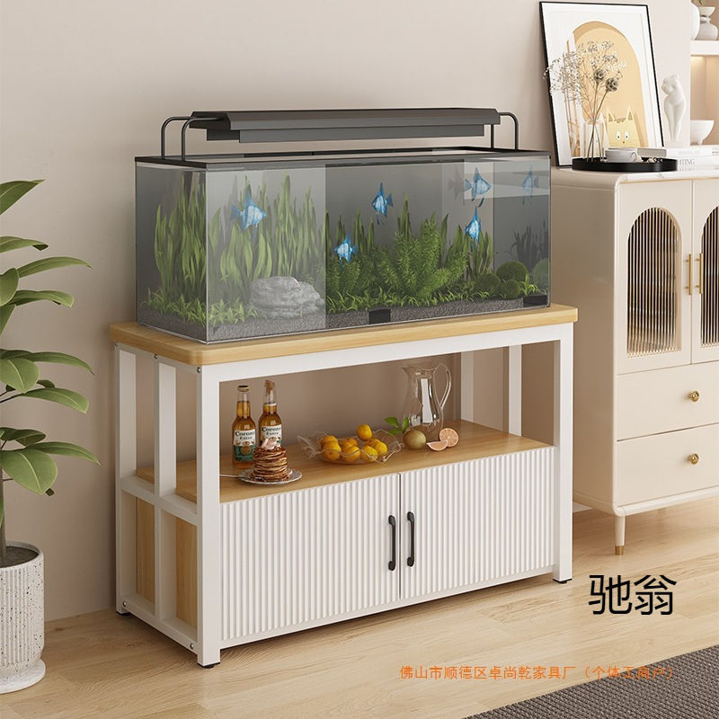 鱼缸底柜家用客厅鱼缸架子水族箱承重金属鱼缸底座柜子多层置物架|undefined
