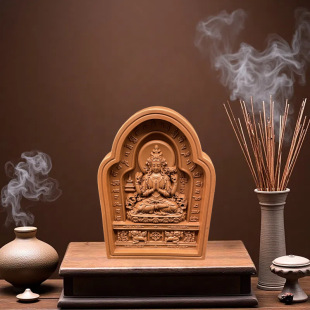 Four-Sided Guanyin 6.8cm Rub Purple Clay 4.3cm High-Temperature Fired Incense Ash Ornament Pendant